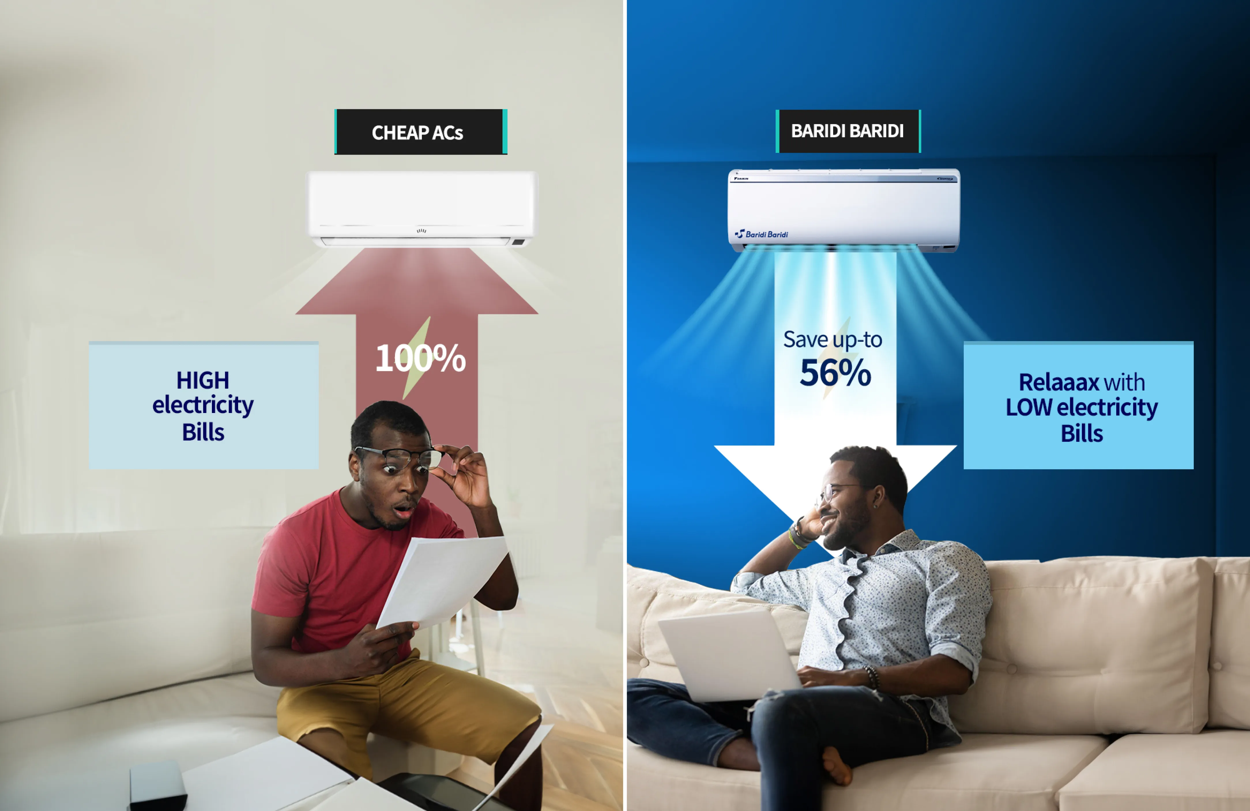 An image illustrating how customer can save LUKU with Baridi Baridi